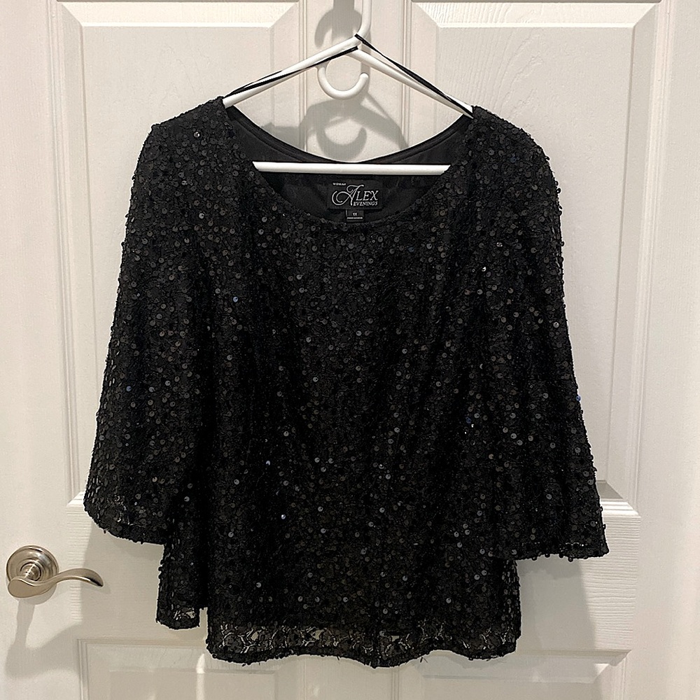 Alex Evenings Women’s Sequined Top